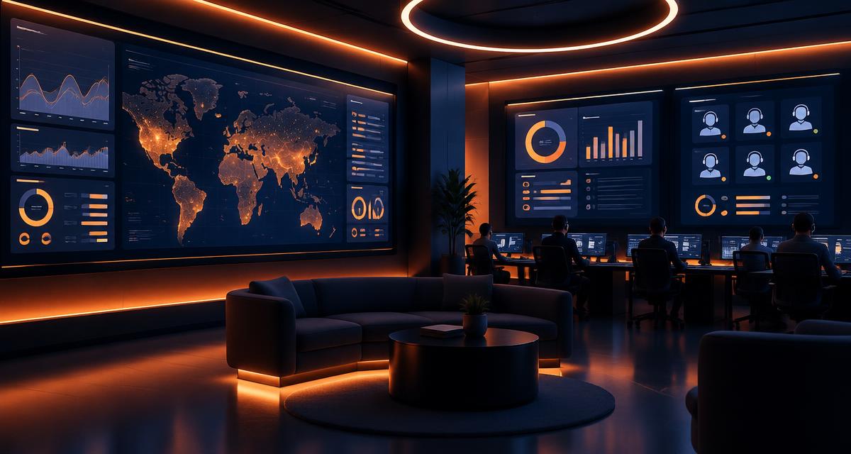 Contact center wallboards and dashboards on large screens